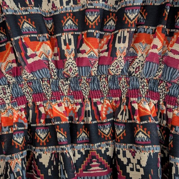 Old Navy V-Neck Short Sleeve Peplum Blouse – Multicolor | Size XL (16 - 18 ) - Picture 4 of 8